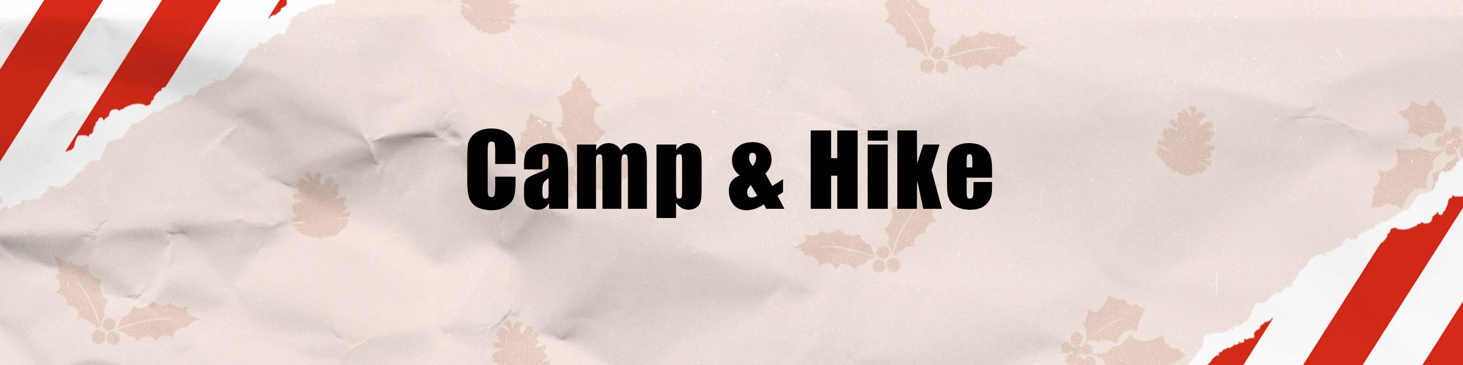 Holiday gift guide header for the camp and hiker
