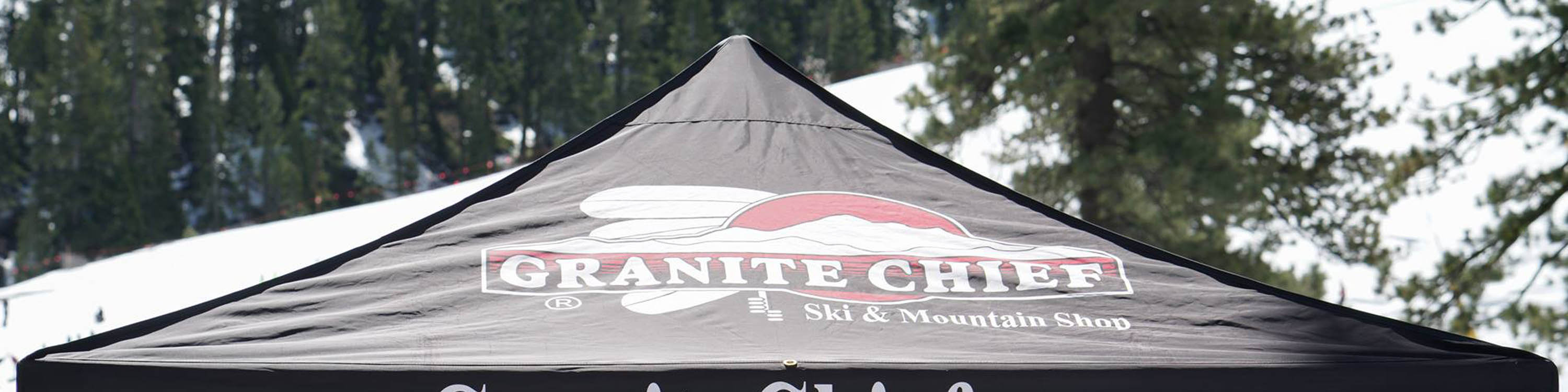 Image of a Granite Chief canopy at an event in Truckee.