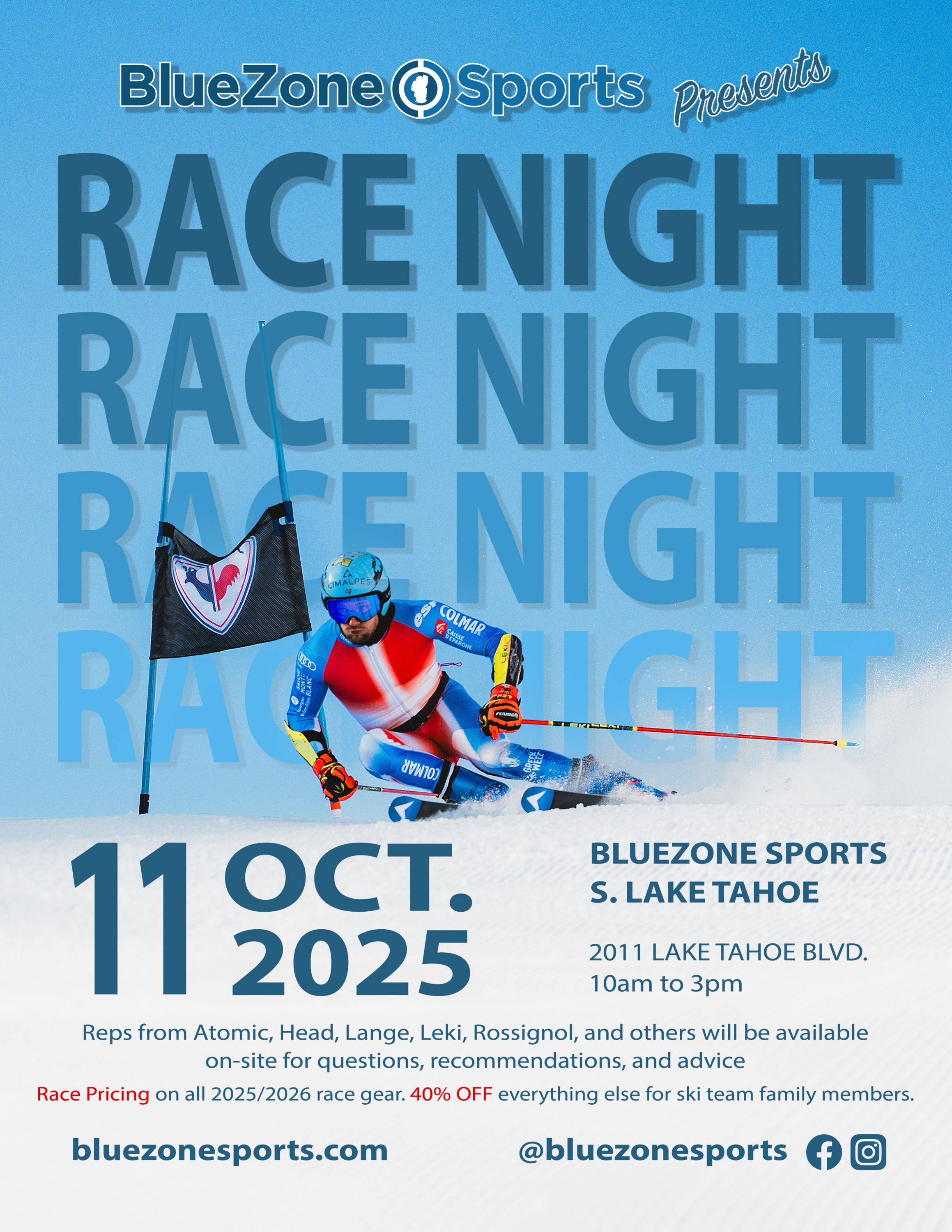 BlueZone Sports presents Race Night