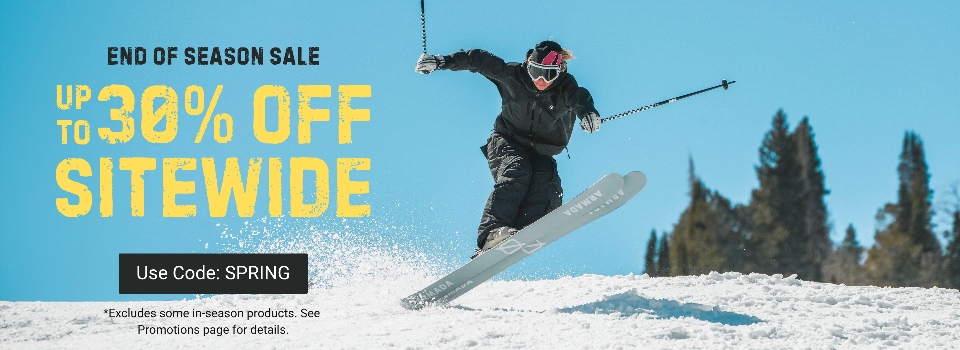 End of season sale! Use code SPRING for 30% off