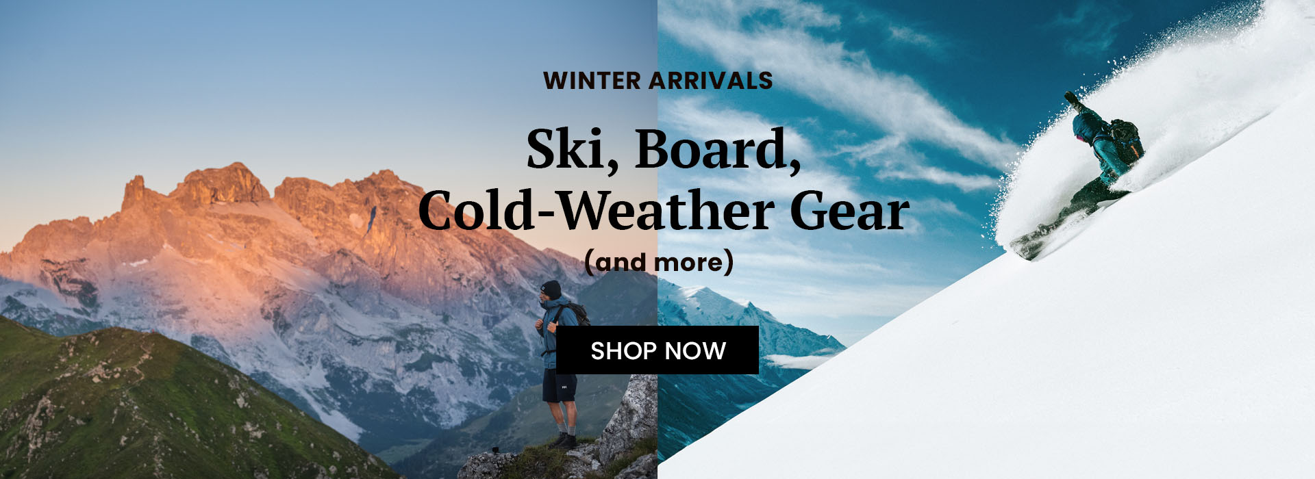 New ski, snowboard, and cold-weather gear arrivals!