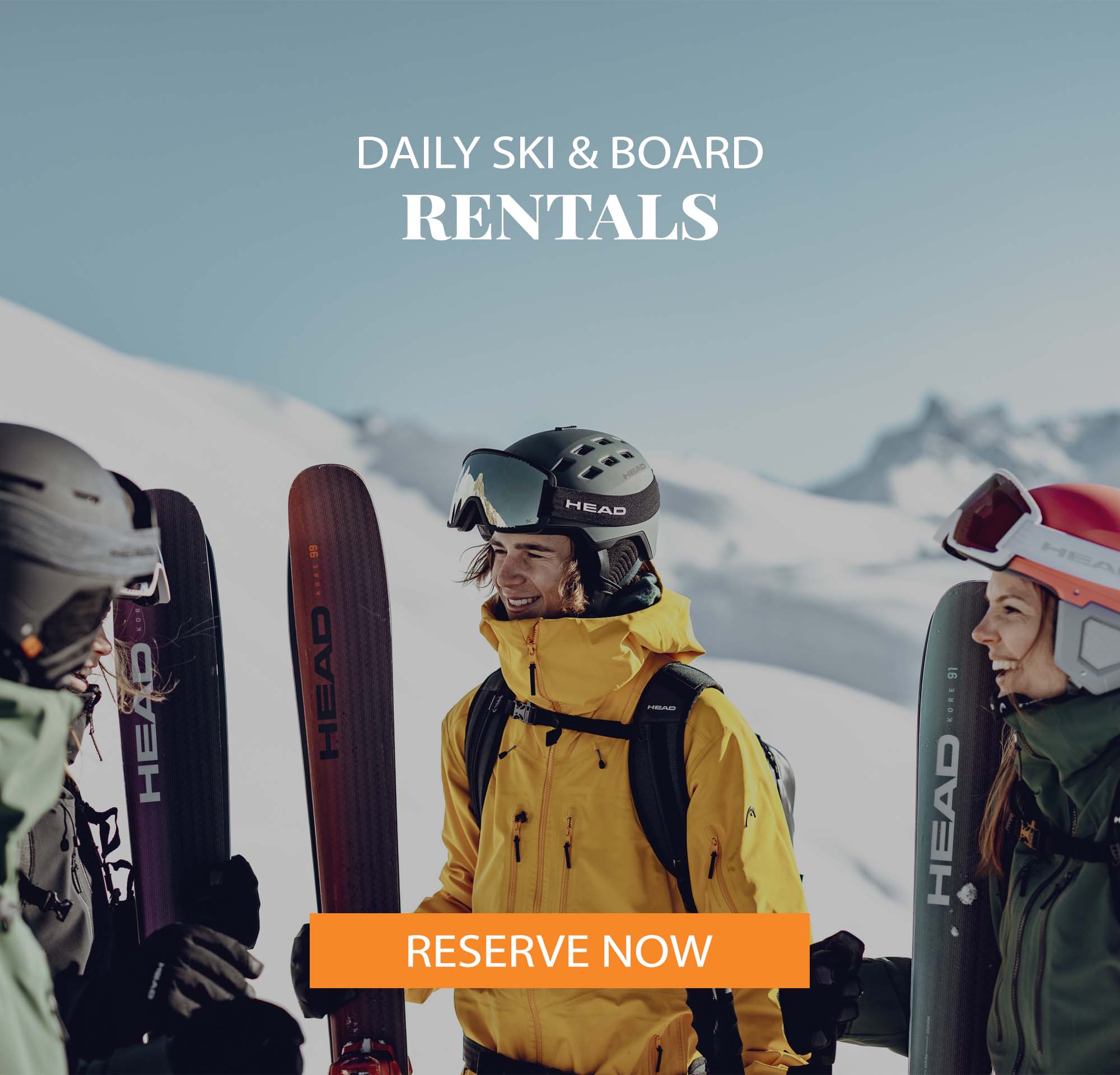 Daily ski and board rentals available now at BlueZone Sports. Reserve today!