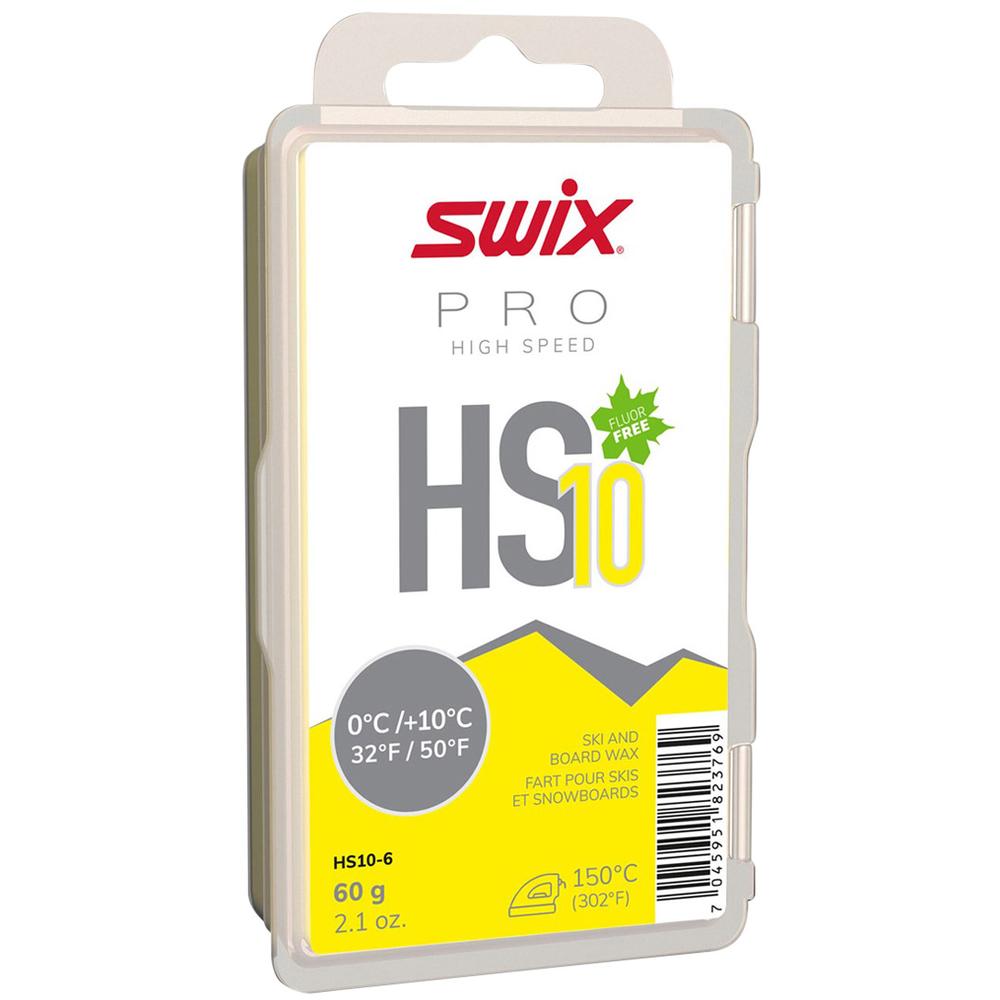  Swix High Speed Wax - Hs10 Yellow, 0 ° C /+ 10 ° C, 60g