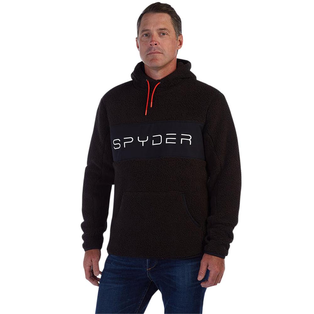 Spyder Men's Vista Hoodie Fleece Jacket BLACK