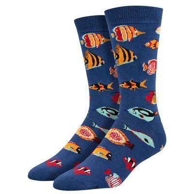 Socksmith Men's Bamboo Tropical Fish Socks
