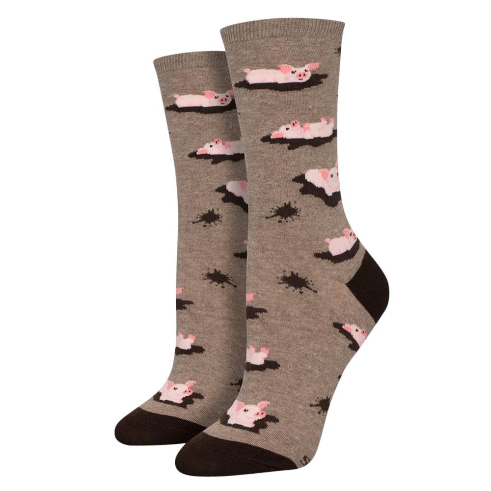 Socksmith Women's Pig Out Socks BROWNHEATHER