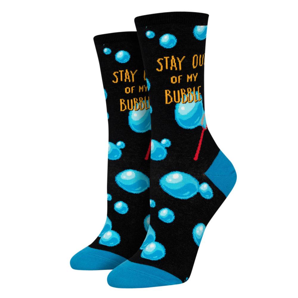 Socksmith Women's Stay Out Of My Bubble Socks BLACK