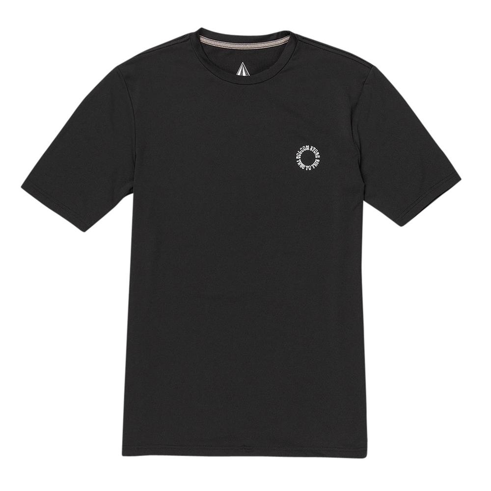 Volcom Men's Faulter Short Sleeve Rashguard Shirt BLACK