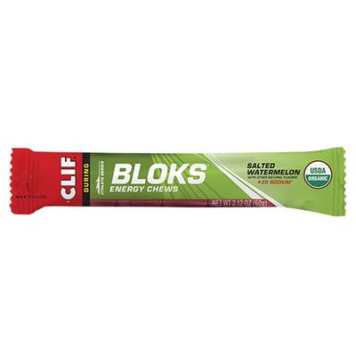Clif Bar Shot Bloks Energy Chews Salted Watermelon Flavor with 2X Sodium