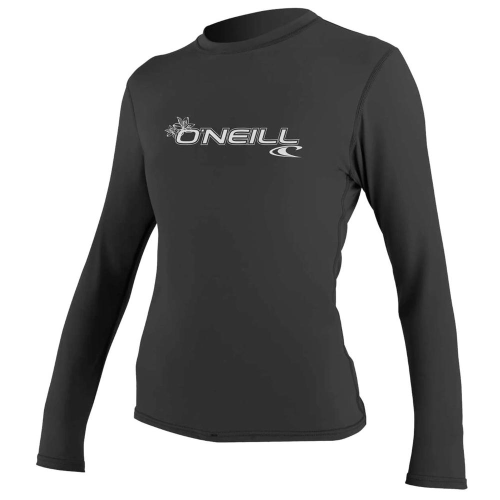 O'Neill Women's Basic UPF 50+ Long Sleeve Sun Shirt BLACK
