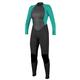 O'Neill Women's Reactor 2 3/2mm Back Zip Full Wetsuit BLK/LTAQUA