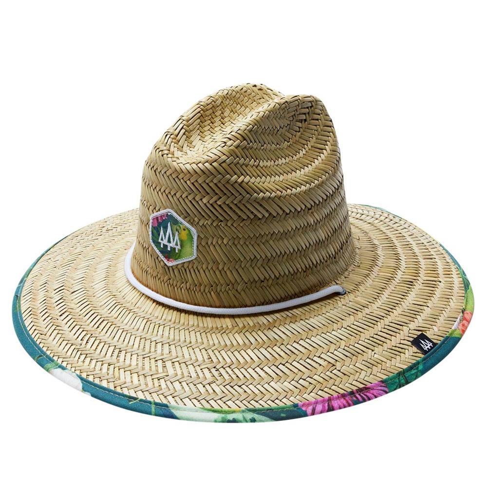 Hemlock Unisex Caicos Straw Hat PARROTPRINT