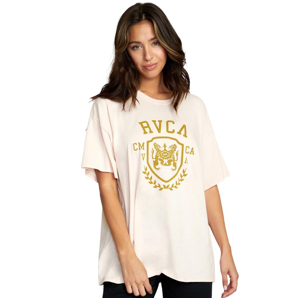 RVCA Women's VA Shield Boyfriend Tee STRAW