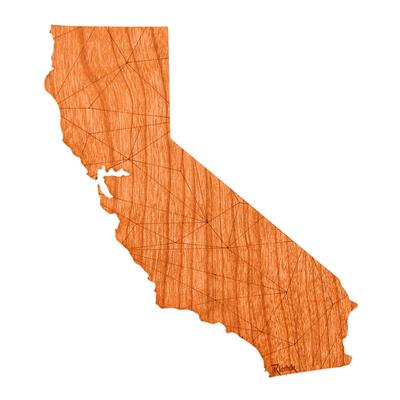 Rustek Geo California Wood Sticker