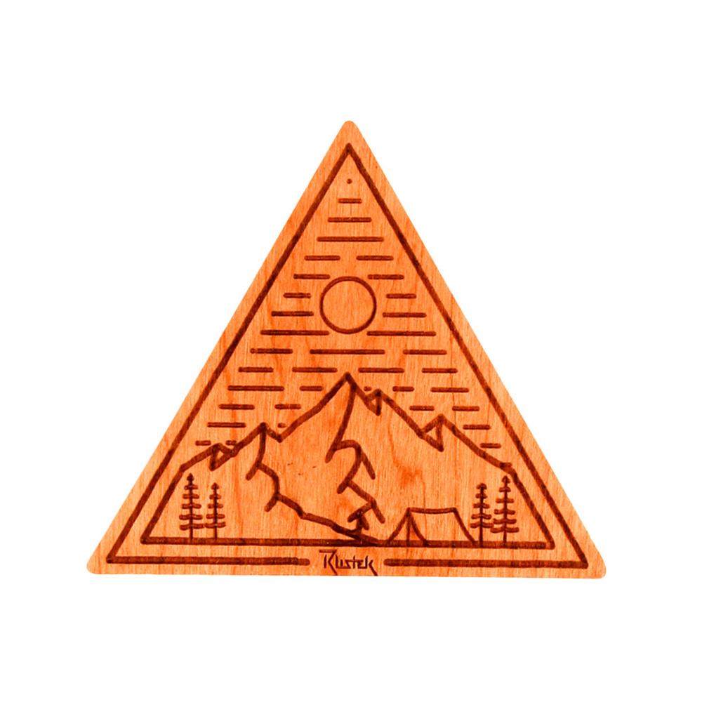 Rustek Base Camp Triangle Wood Sticker CHERRY