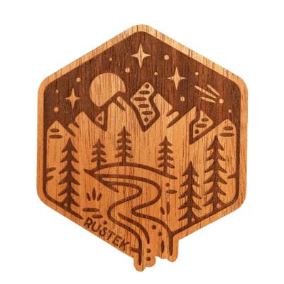 Rustek Foothill Falls Wood Sticker