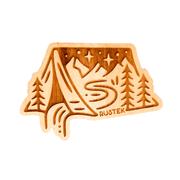 Rustek Camping InTent Wood Sticker