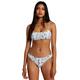 RVCA Women's Jesse Lortz Ravey Wave Eco Cheeky Bikini Bottoms WHITE