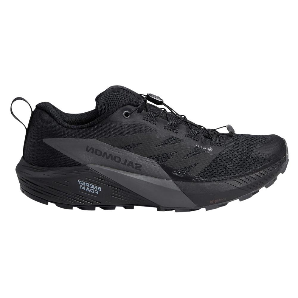 Salomon Men's Sense Ride 5 GORE-TEX Trail-Running Shoes BLACK/MGNT/BLACK