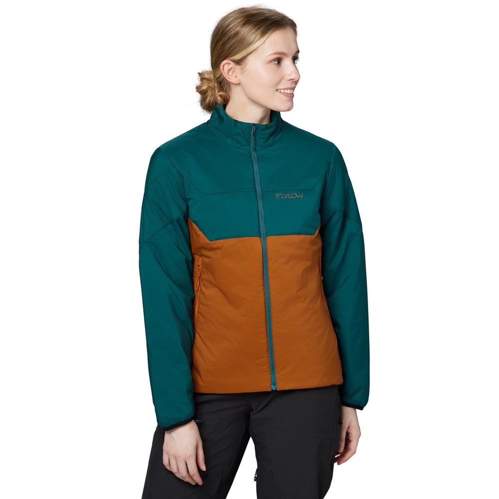 Flylow Women's Lupine Insulated Ski Jackets GREEDO/COPPER