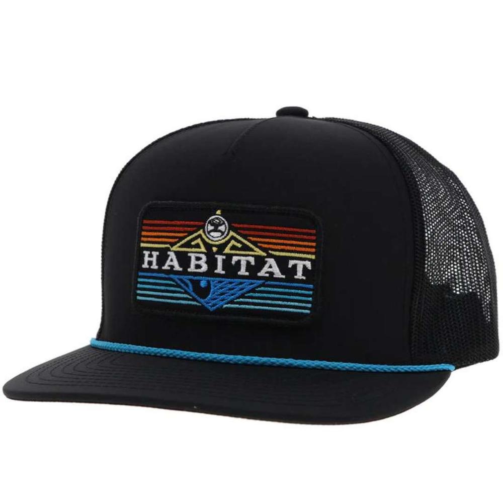  Hooey Habitat Black W/Rainbow Patch Hat