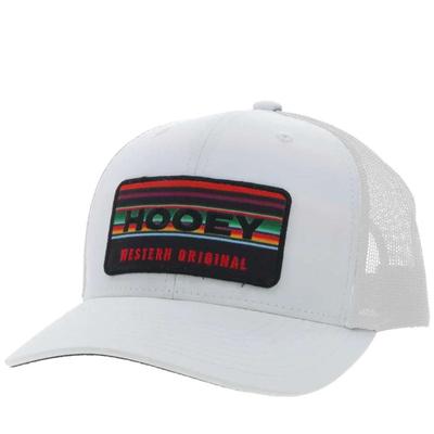 Hooey Horizon White Hat w/ Serape/Black Patch