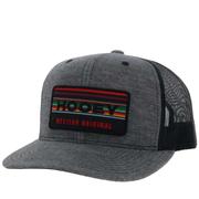 Hooey Horizon Grey/Black Hat w/ Serape/Black Patch