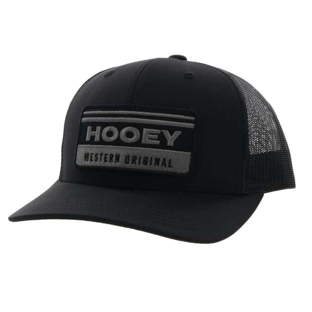  Hooey Horizon Black Hat W/Black & Grey Patch