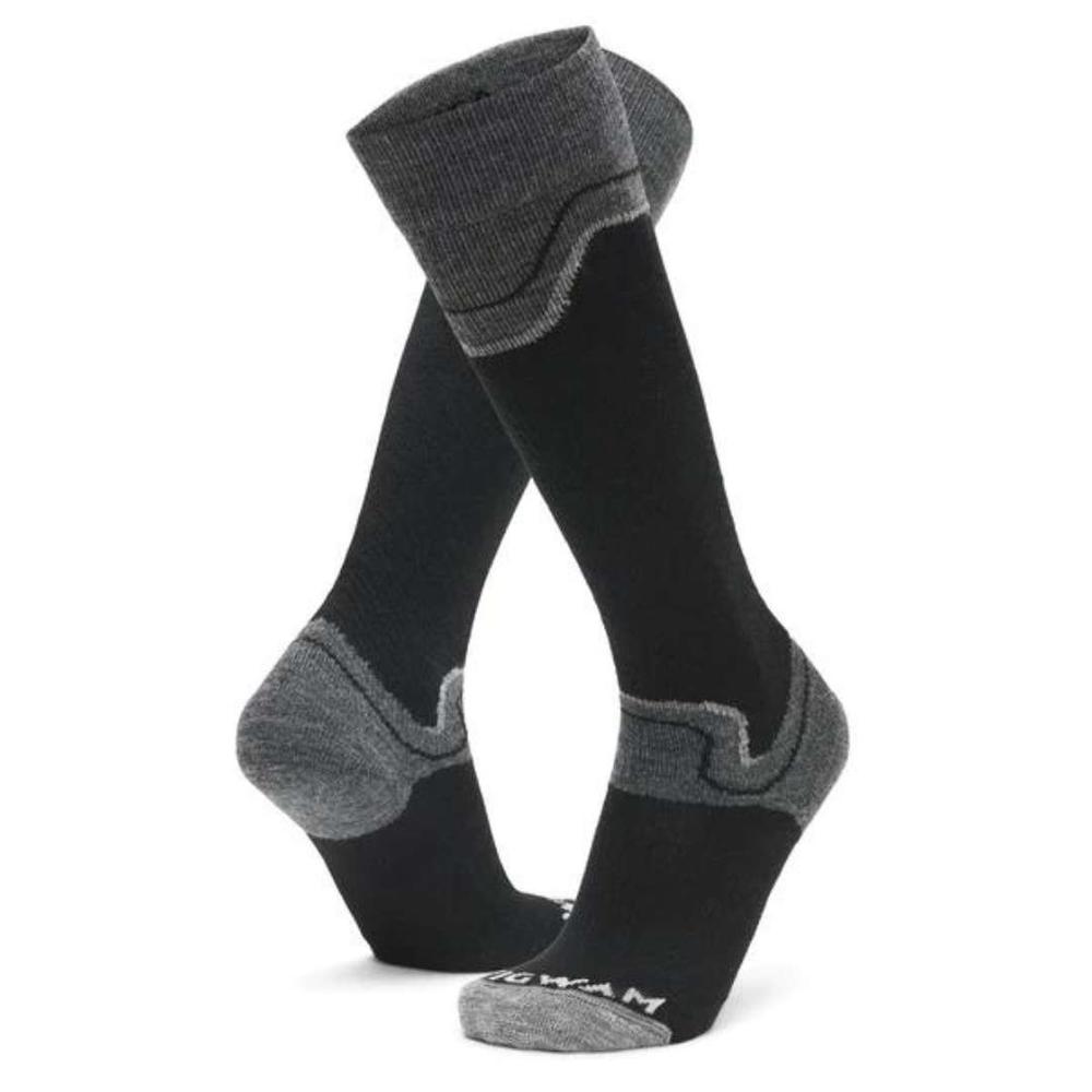 Wigwam Snow Junkie Lightweight Over-The-Calf Socks BLACK