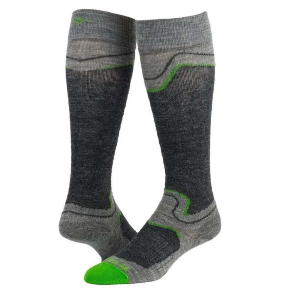Wigwam Snow Junkie Lightweight Over-The-Calf Socks CHARCOAL