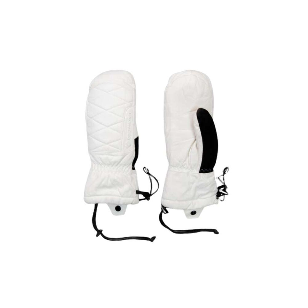 Obermeyer Leather Down Mittens WHITE