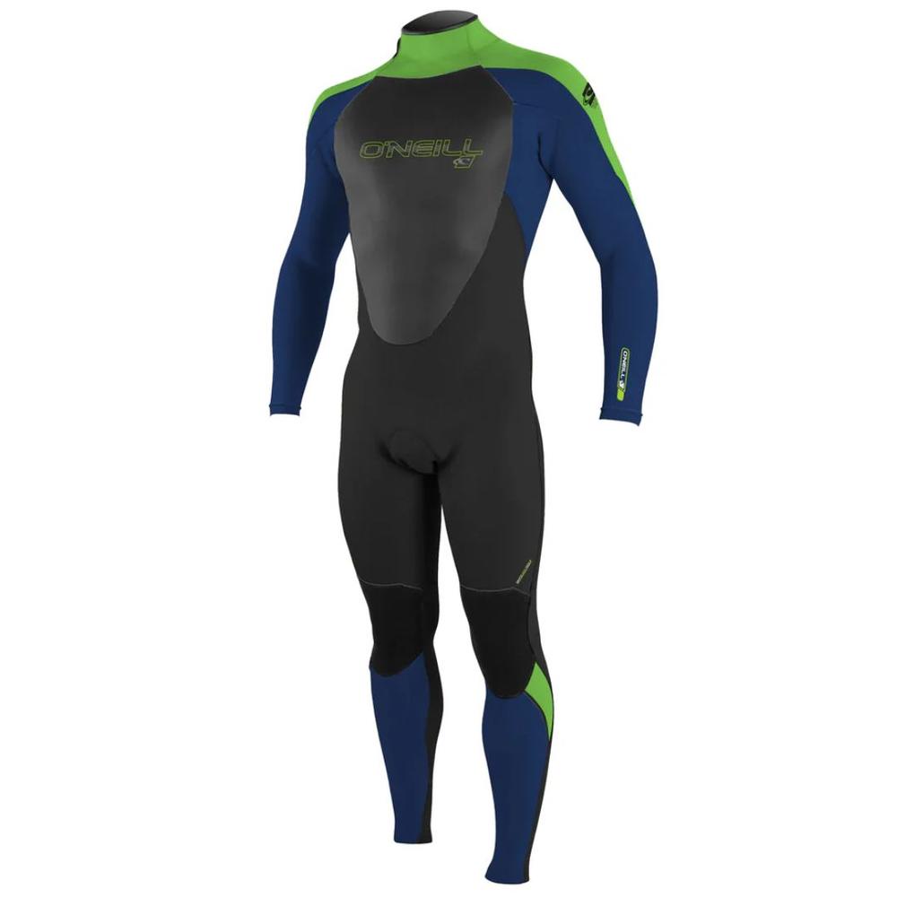 O'Neill Youth Epic 3/2mm Back Zip Full Wetsuit BLK/NVY/DGLO