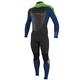 O'Neill Youth Epic 3/2mm Back Zip Full Wetsuit BLK/NVY/DGLO