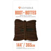 Sof Sole Black/Brown Boot Laces Trim To Fit