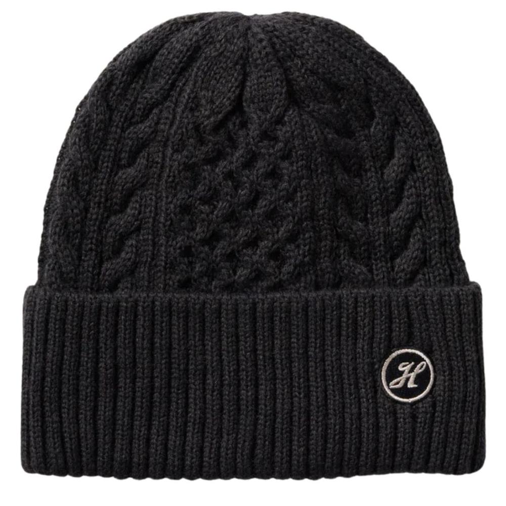 Hemlock Vulcan Cable Knit Beanie BLACK