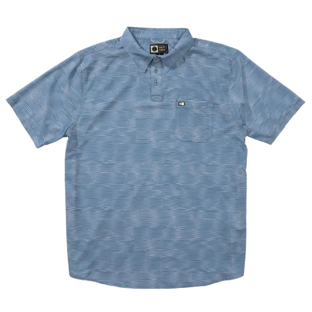Salty Crew Breezer Perforated Polo PILOTBLUE