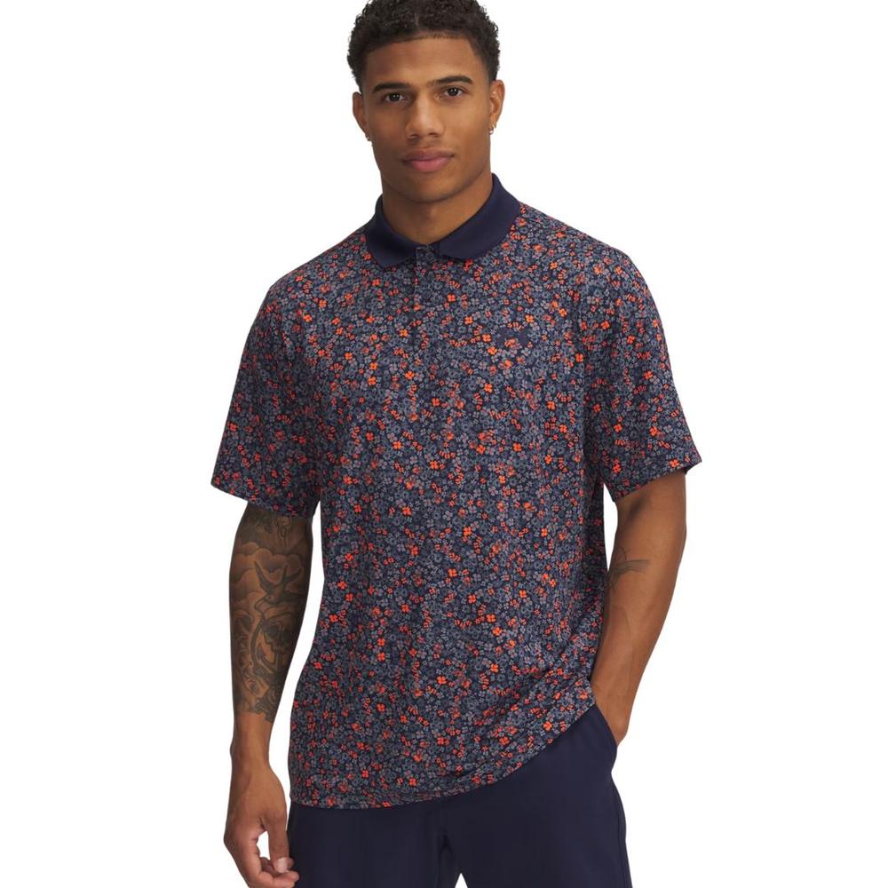 Under Armour Men's UA Matchplay Printed Polo MIDNIGHTNAVYFIREMIDNIGHTNAVY
