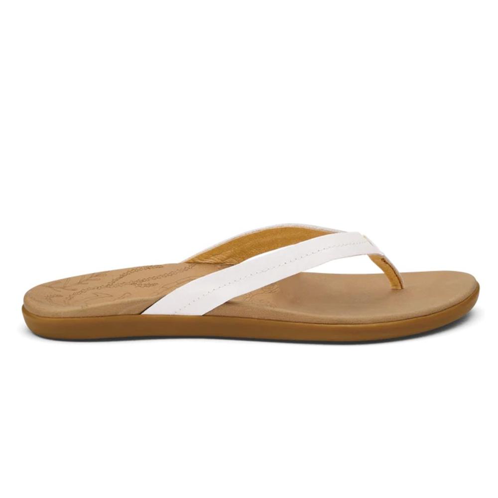 OluKai Women's Honu Sandals BRIGHTWHITE/GOLDENSAND