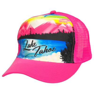 Lake Tahoe Airbrushed Trucker Hat
