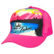 Lake Tahoe Airbrushed Trucker Hat