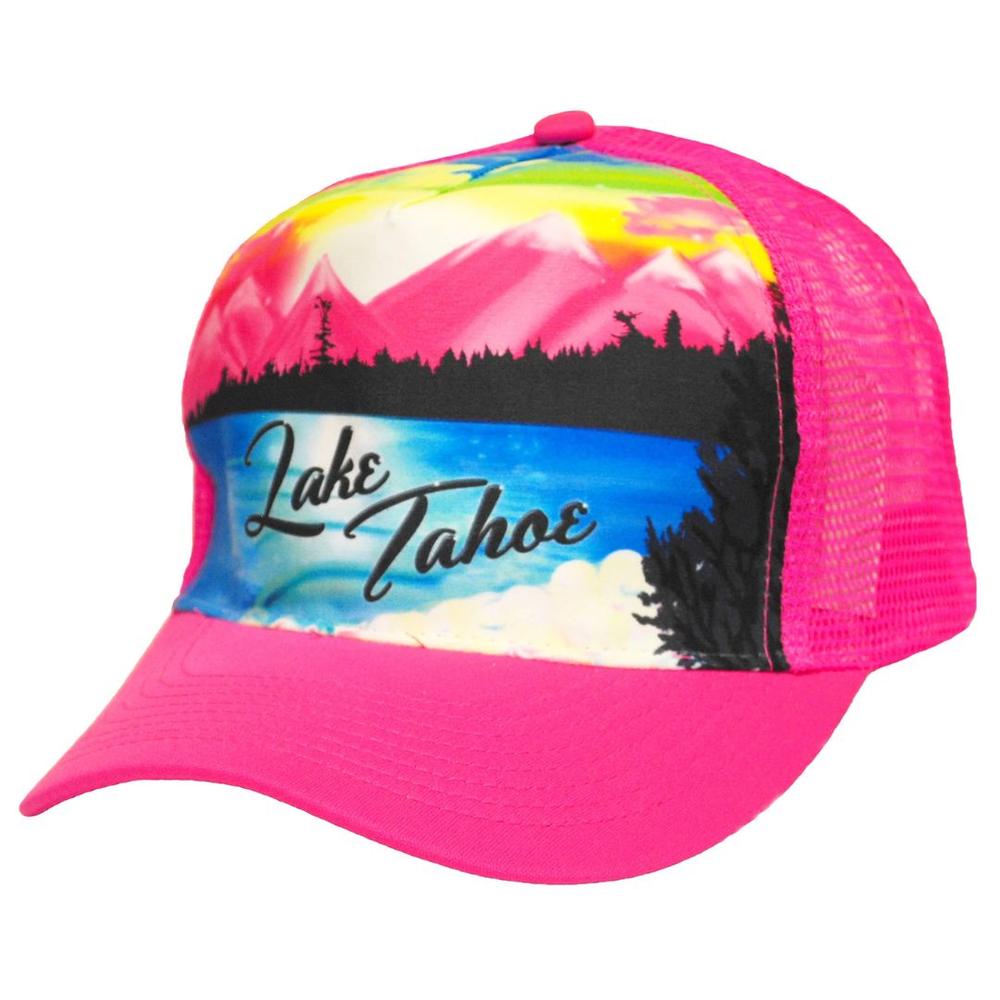 Lake Tahoe Airbrushed Trucker Hat NA