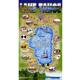 Lake Tahoe Map Velour Beach Towel NA