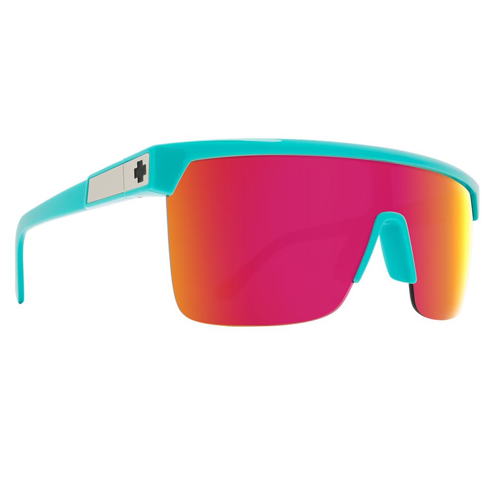  Spy Flynn 5050 Sunglasses Teal/Happy Gray Green W Pink Spectra Mirror