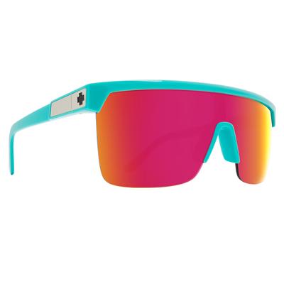 SPY Flynn 5050 Sunglasses Teal / Happy Gray Green w Pink Spectra Mirror