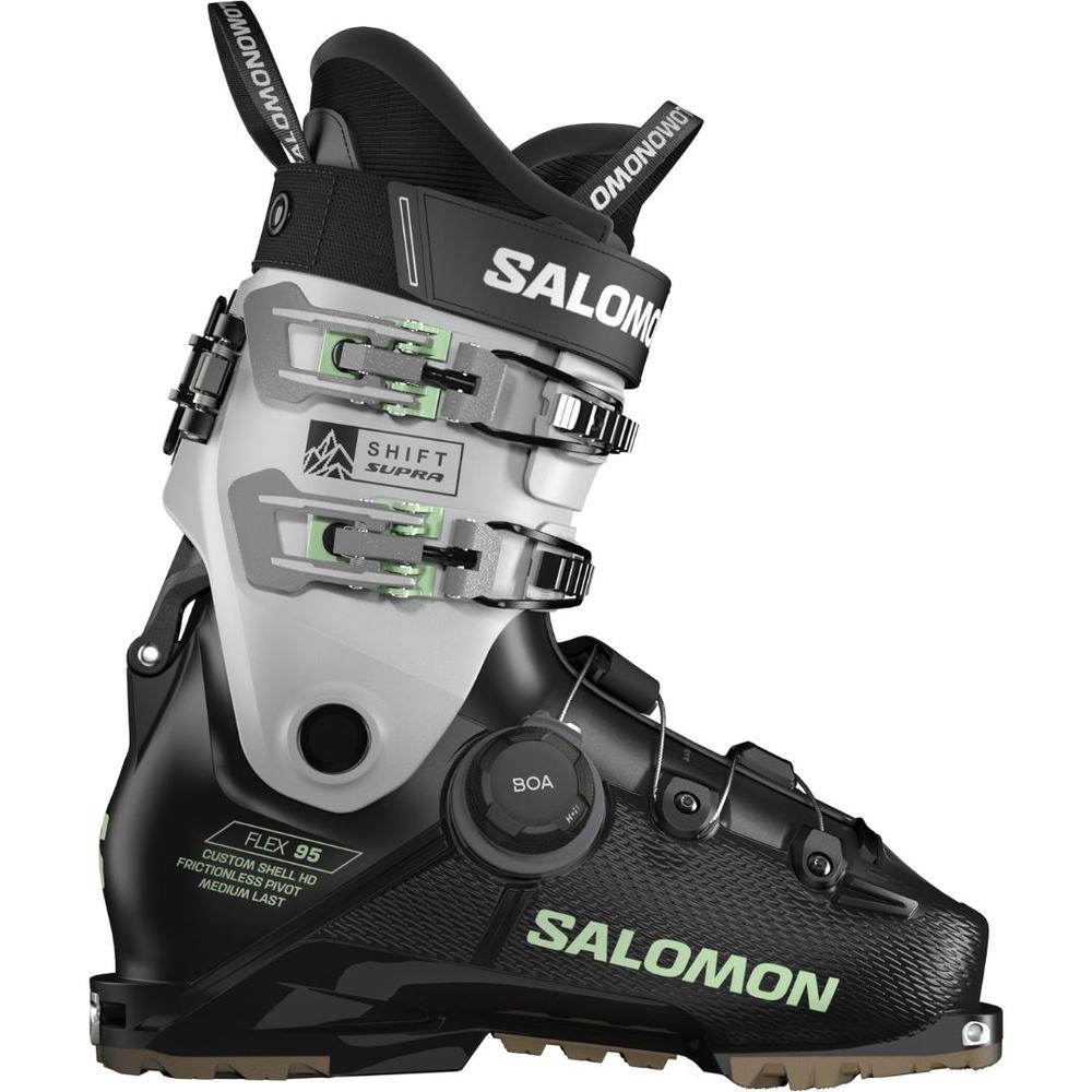 Salomon Women's Shift Supra BOA 95 Ski Boots 2026 BLACK/COOLGRAY5/PATINAGREEN