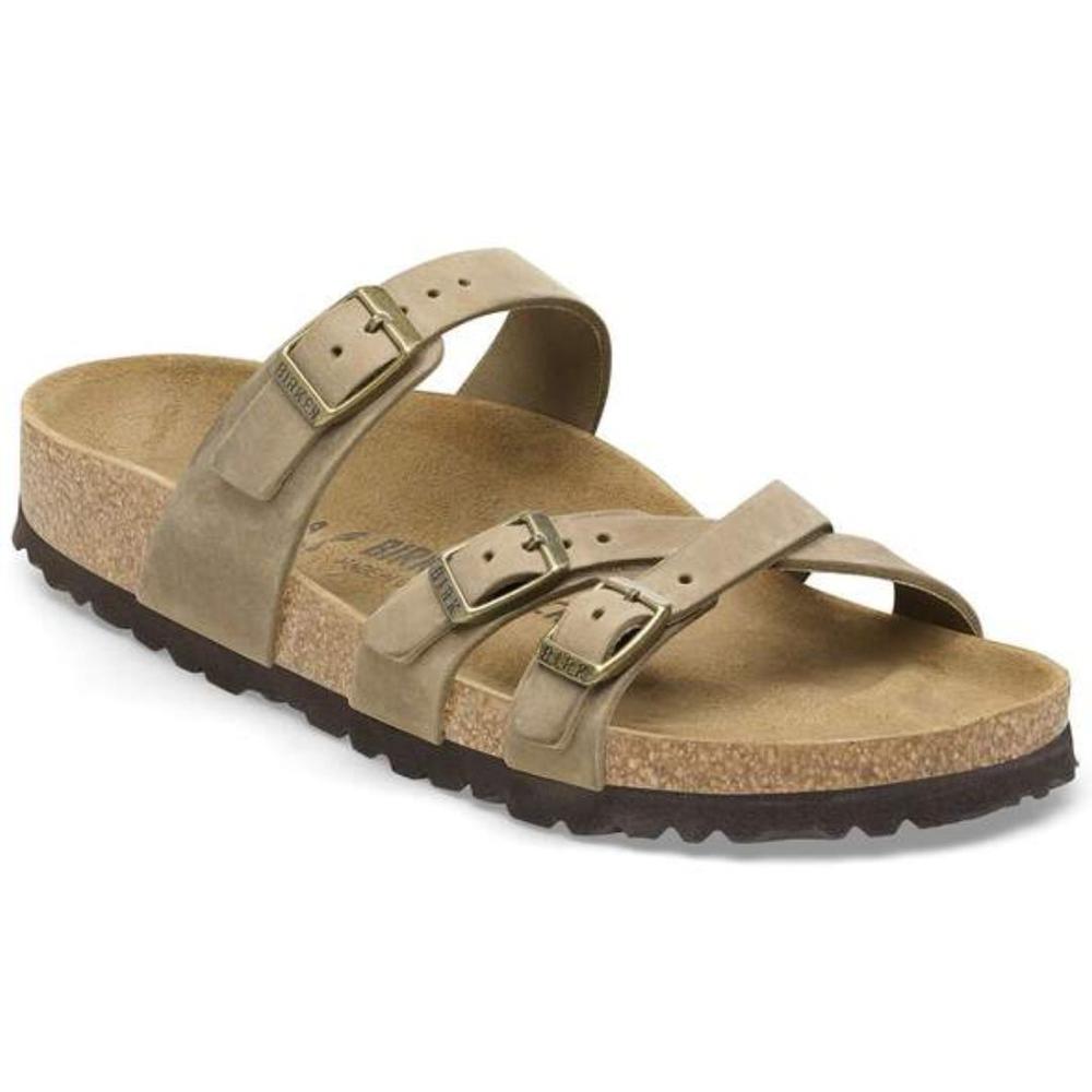 Birkenstock Women's Franca Oiled Leather Sandals TOBACCO