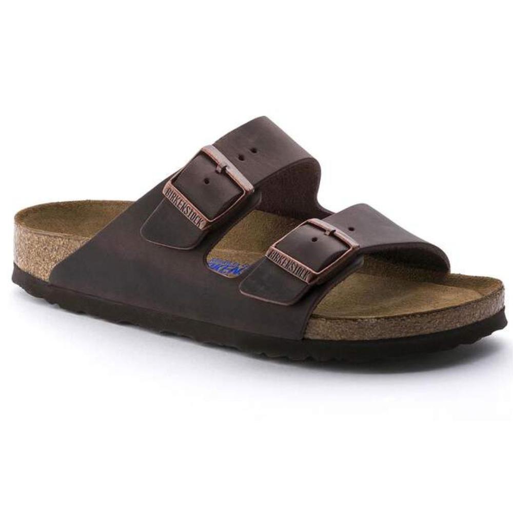 Birkenstock Men's Arizona Soft Footbed Oiled Leather Sandals HABANA