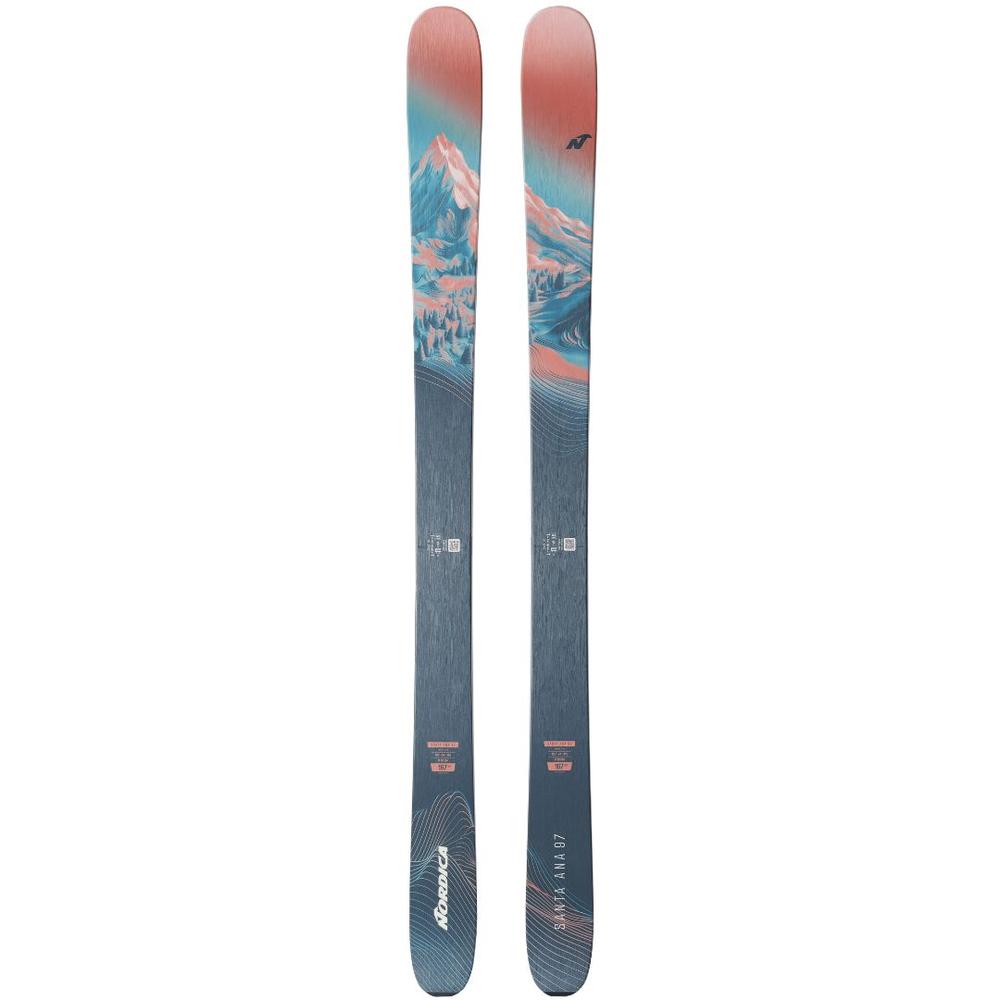 Nordica Women's Santa Ana 97 Skis 2026 SALMON/TURQUOISE/NAVY