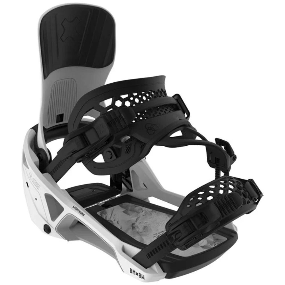 Bent Metal Lightning Supermatic Snowboard Bindings 2026 WHITE