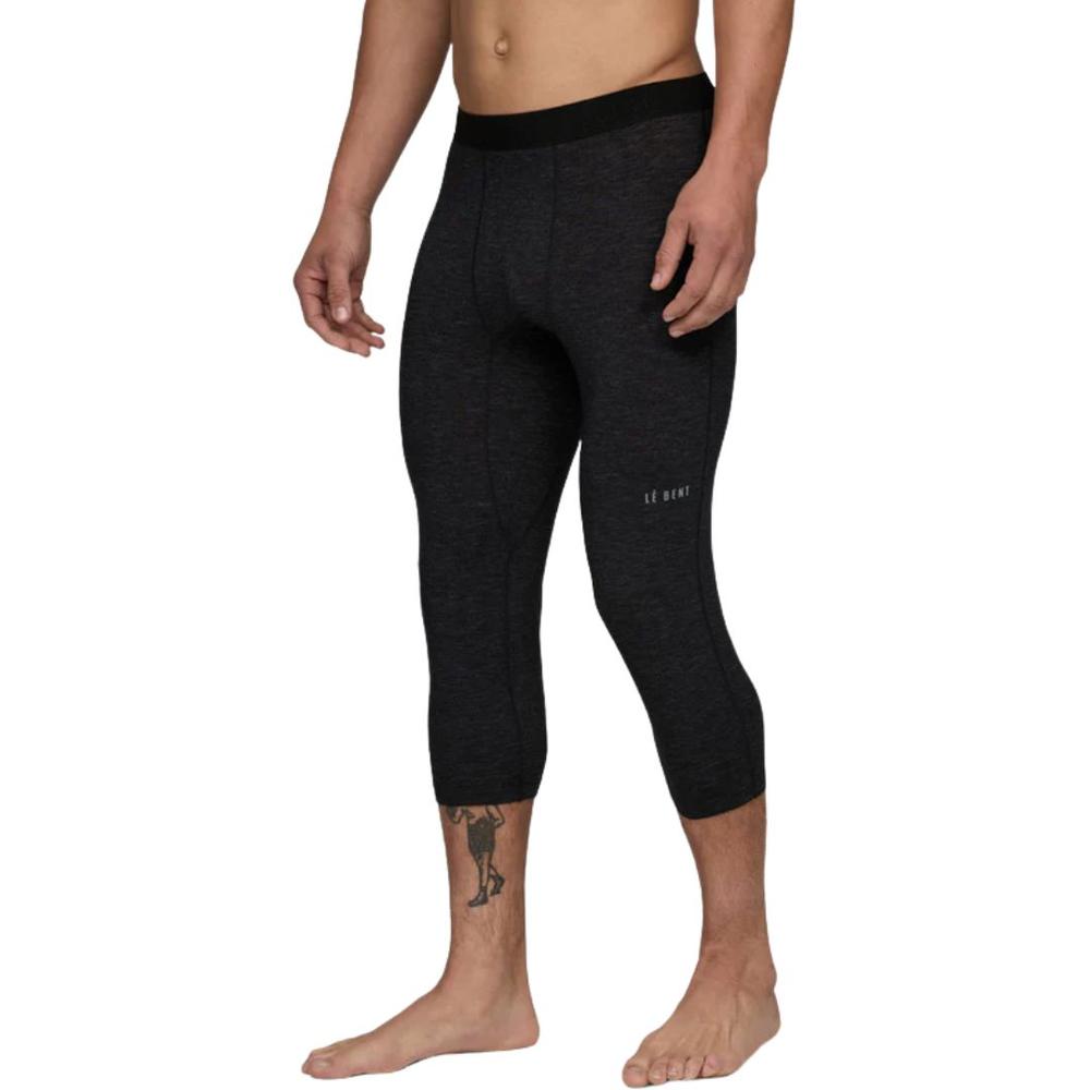Le Bent Men's Featherweight 3/4 Bottom Base Layer BLACK